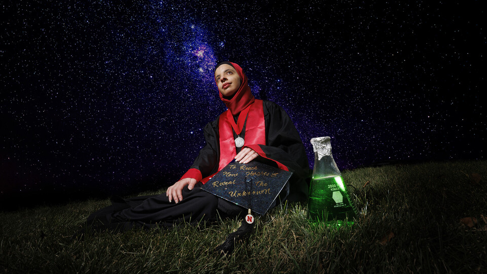 With graduation, Al-Hamedi turns gaze to chemistry of the universe