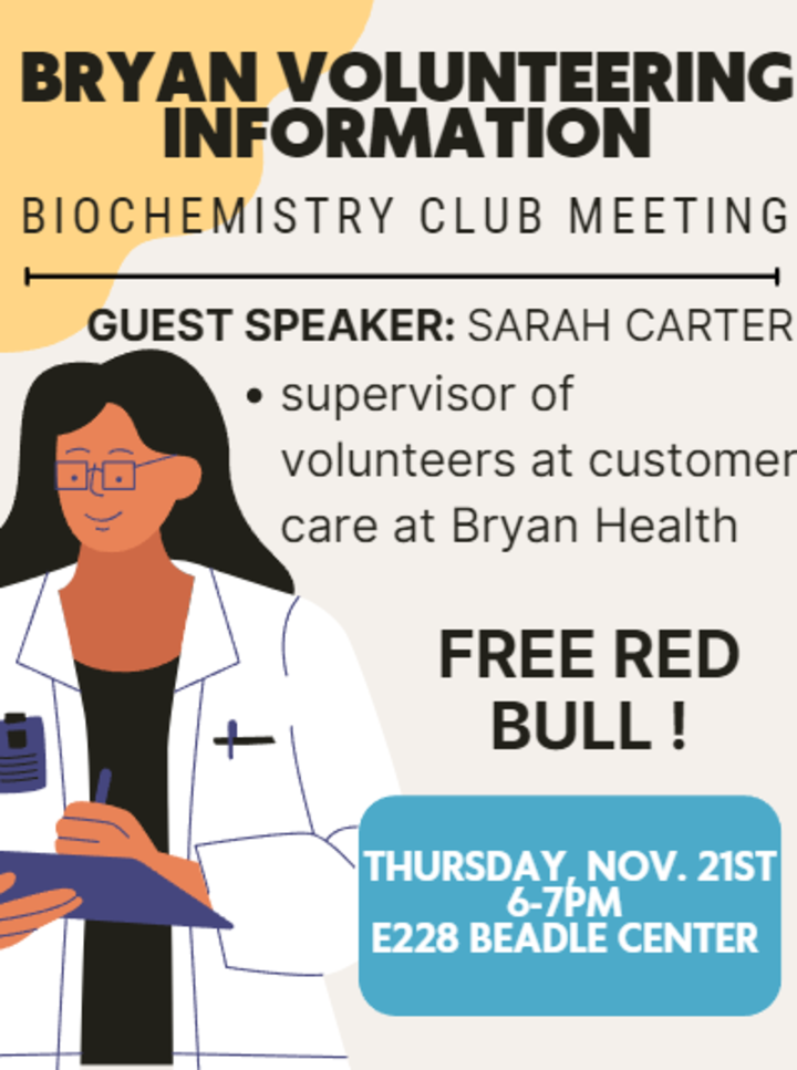 November Biochemistry Club Meeting 